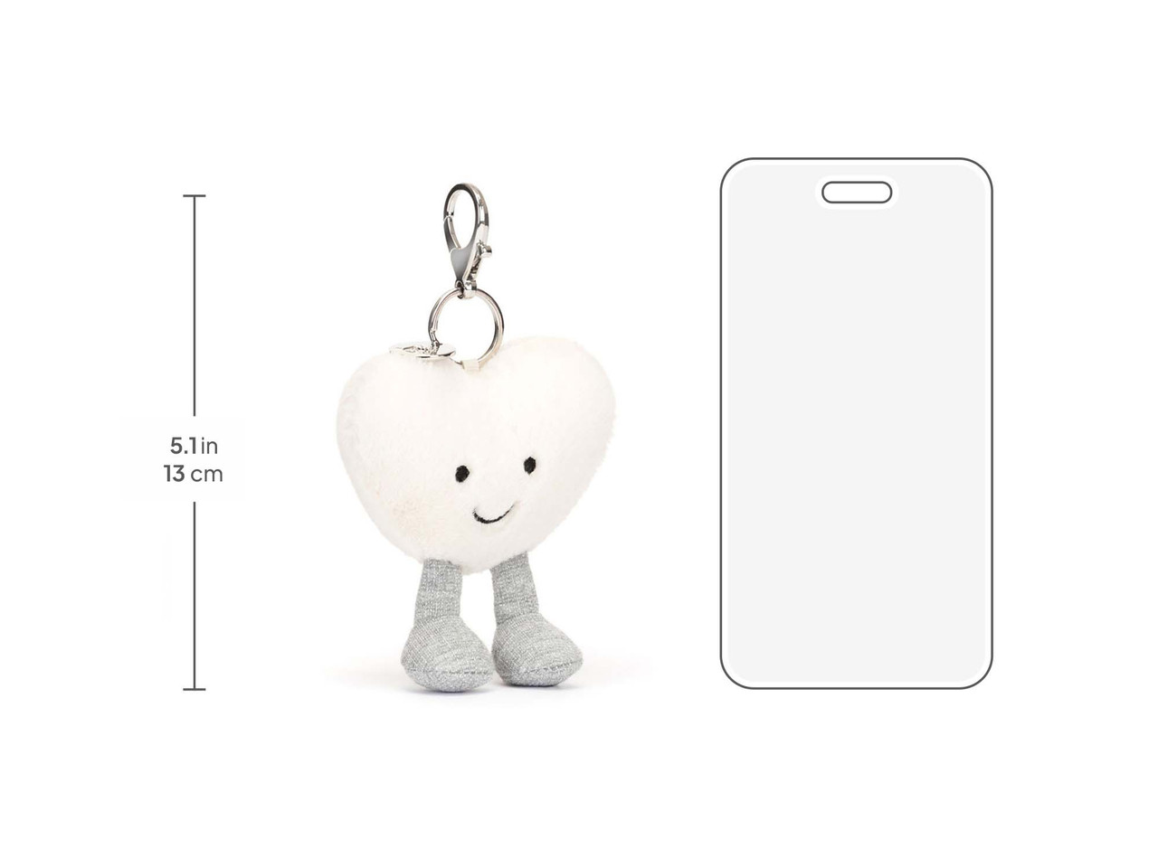 Amuseables Cream Heart Bag Charm - 图片 4