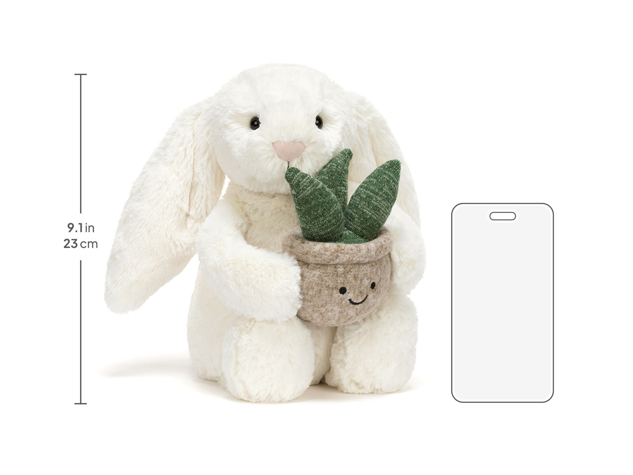 Cream Bunny with Plant - 图片 6