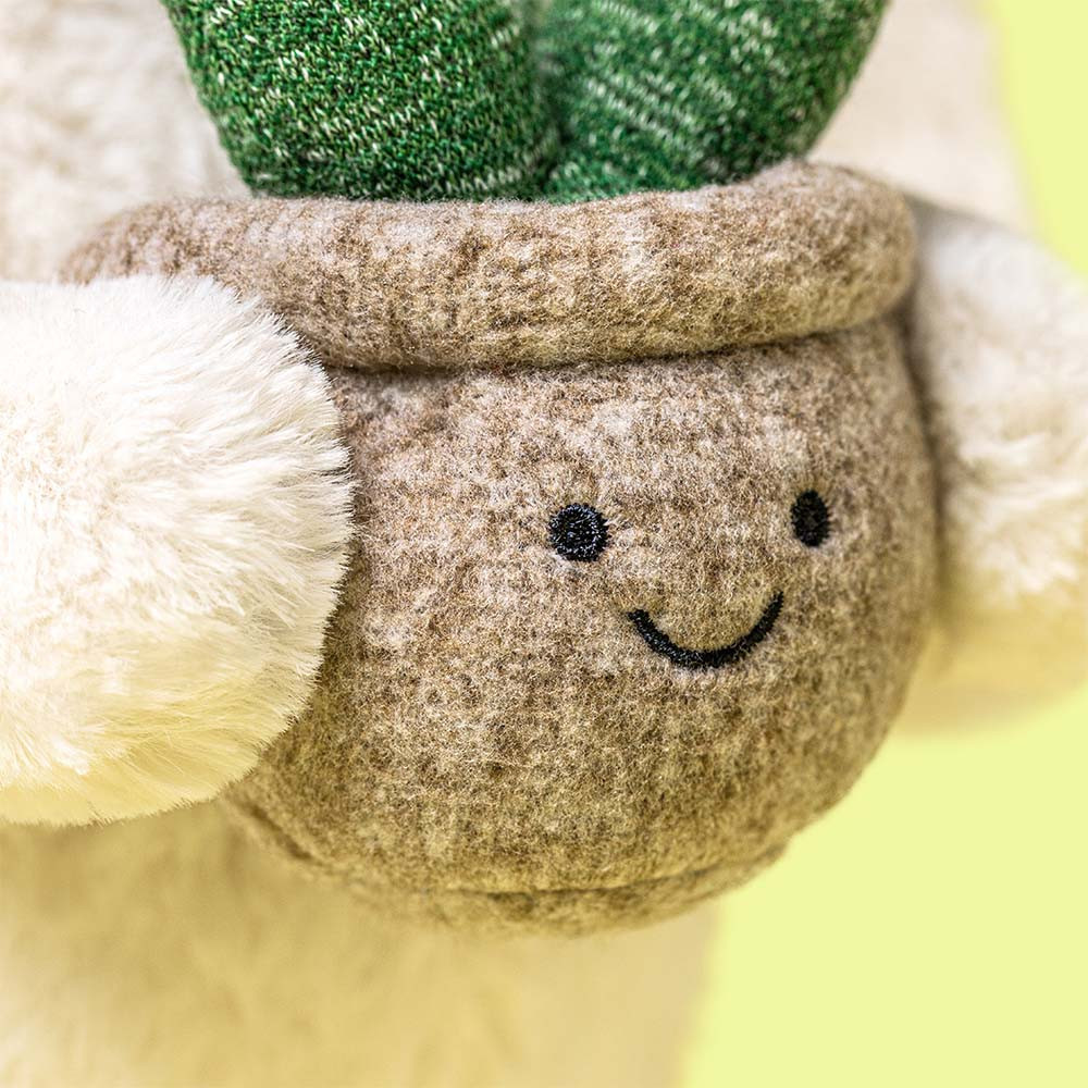 Cream Bunny with Plant - 图片 2