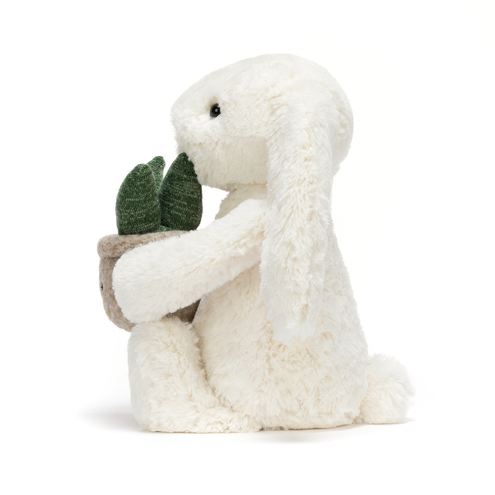 Cream Bunny with Plant - 图片 3